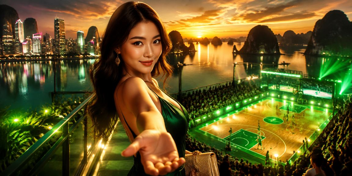 Người hâm mộ bóng rổ tại vịnh Hạ Long xem kèo thể thao qua điện thoại