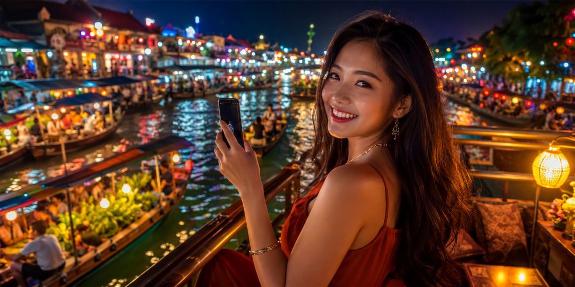 Người dùng tại Hà Nội sử dụng điện thoại để nạp tiền và tham gia cá cược vào buổi tối